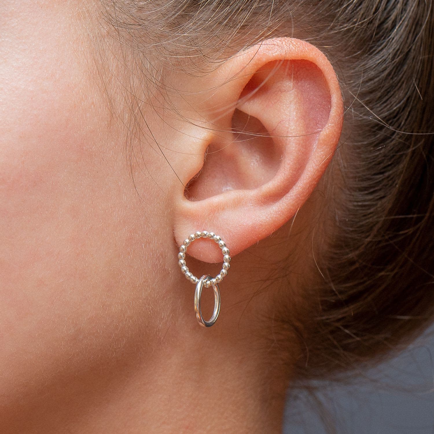 Dubbele cirkel oorbellen